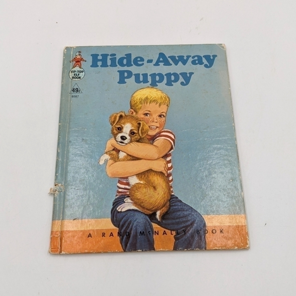 Rand McNally Vintage Book Hide Away Puppy